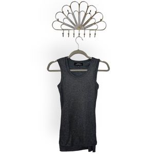 Robert Rodriguez Gray Ribbed Knit Double Layered Tank Top